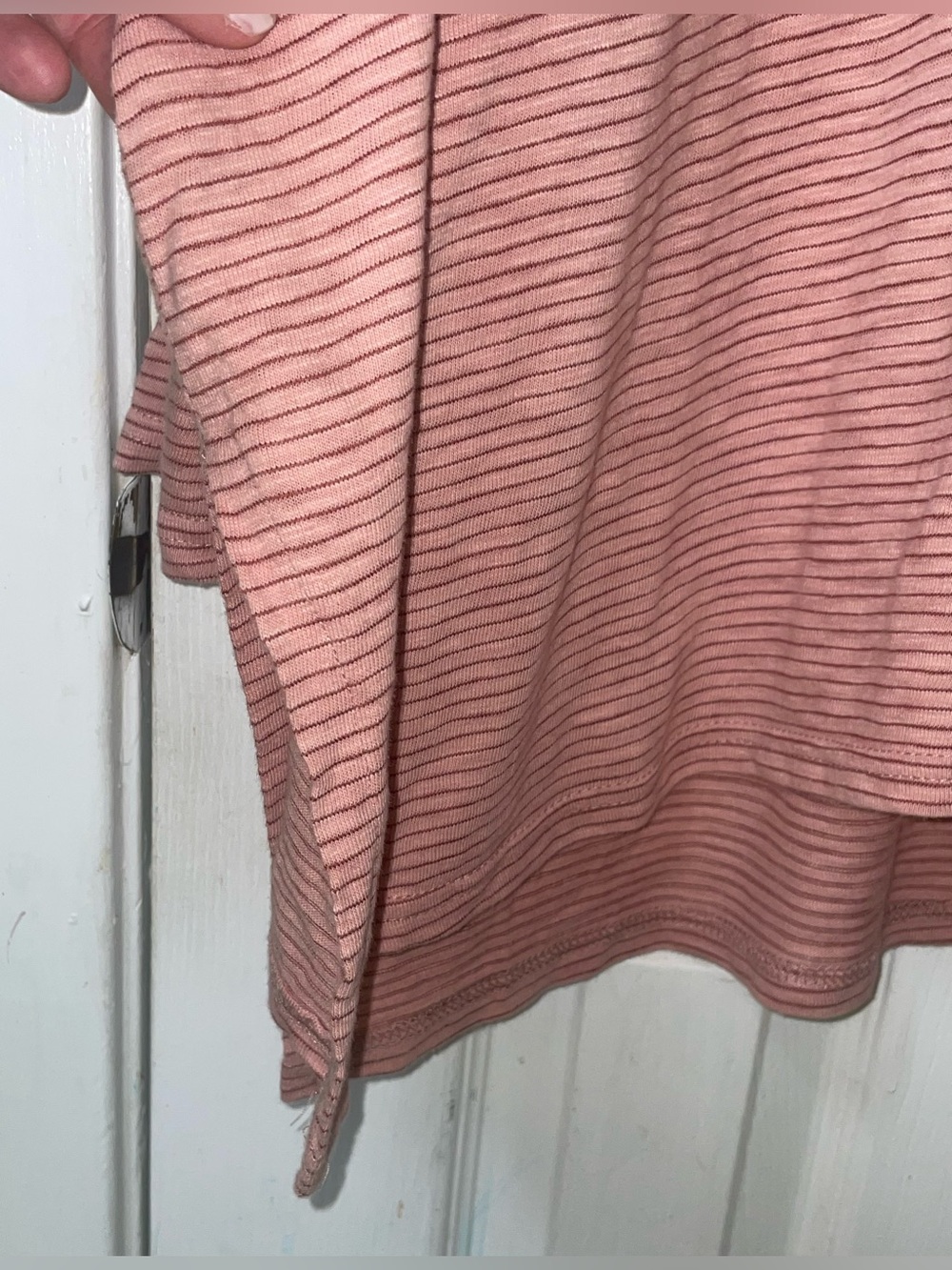 Mersea Top Tee Shirt Tshirt Women’s OS One Size ? Coastal Striped Pink Beach - Picture 5 of 6